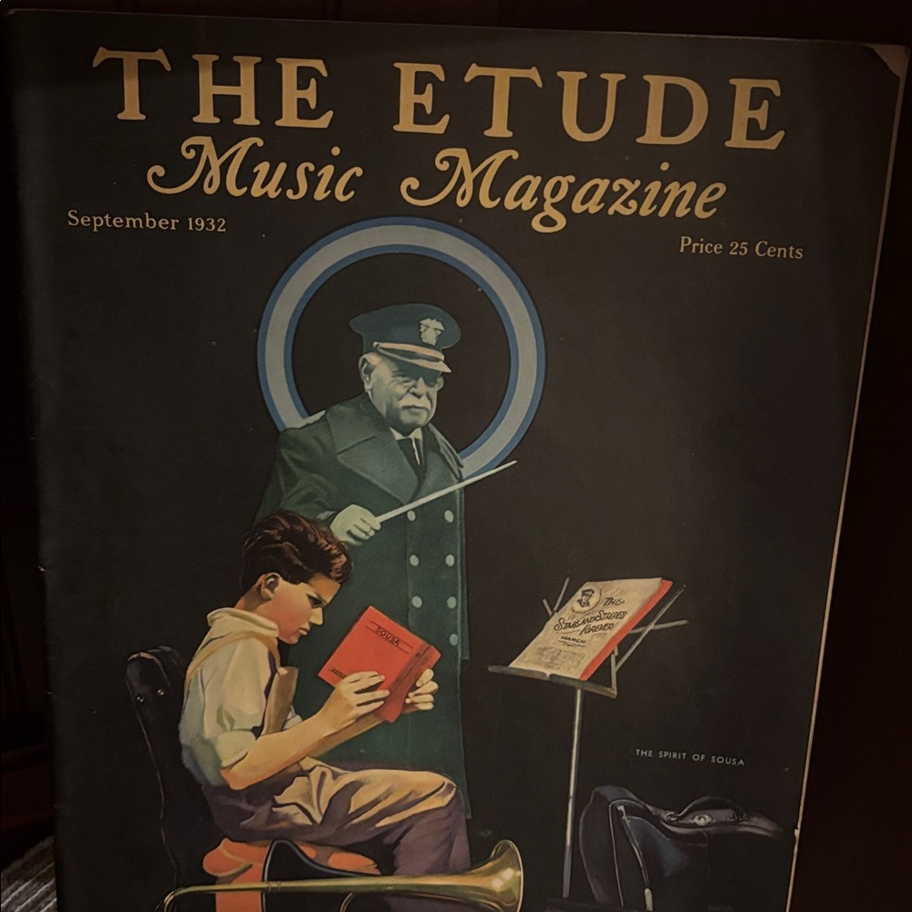 The Etude Music Magazine , The Spirit of Sousa" VTG mag Sep 1932